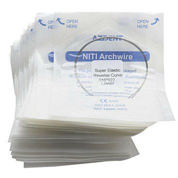 Дуги Azdent SE Reverse CurveNiti, 0.16x0.22, верх, 2шт/уп. Natural Form Revers 016x022low Natural фото
