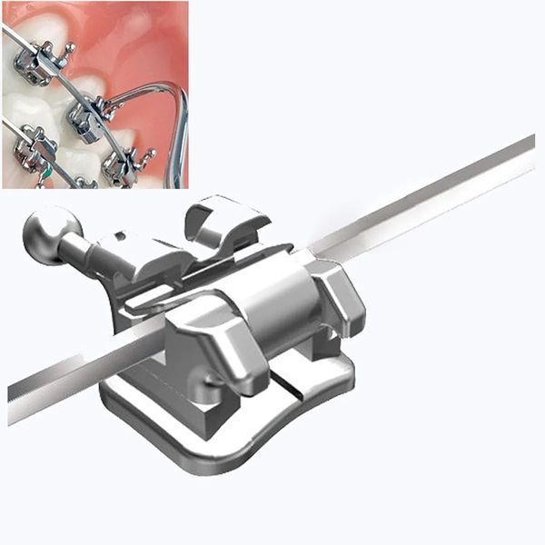 Azdent Self Ligating Mini Roth 0.22 &ndash; металлические активные самолигирующие брекеты 3-4-5, 28 шт 1933404545 фото