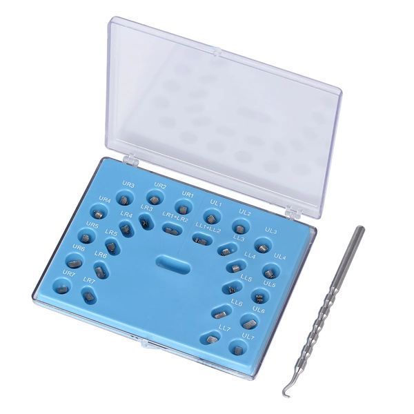 Azdent Self Ligating Mini Roth 0.22 &ndash; металлические активные самолигирующие брекеты 3-4-5, 28 шт 1933404545 фото