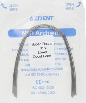 Azdent SE NiTi 0.016" верх &mdash; ортодонтичні дуги, Ovoid Form, 10 шт/уп. Niti-016-upper фото