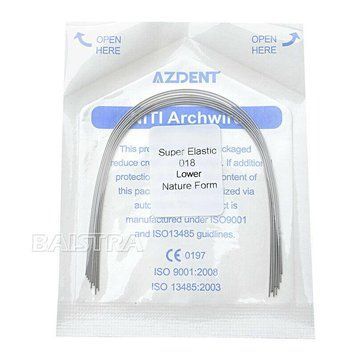Дуги Azdent SE Niti, 018, низ, 10шт/уп. Natural Form Niti-018-lower Natural фото