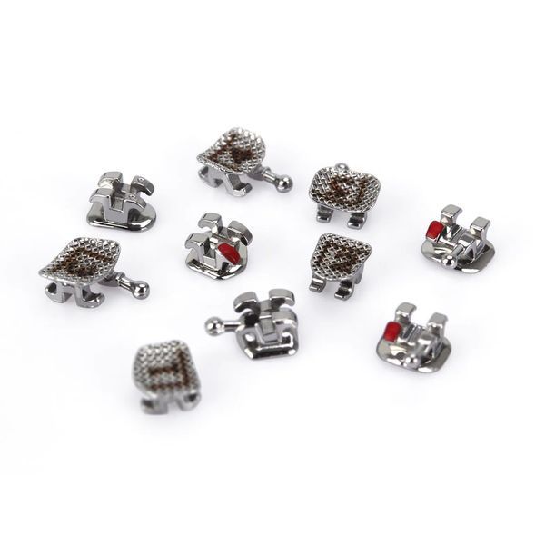 Azdent Mini Roth 0.22 Laser Mark &ndash; металлические ортодонтические брекеты с крючками 3-4-5, набор 20 шт. 1949562831 фото