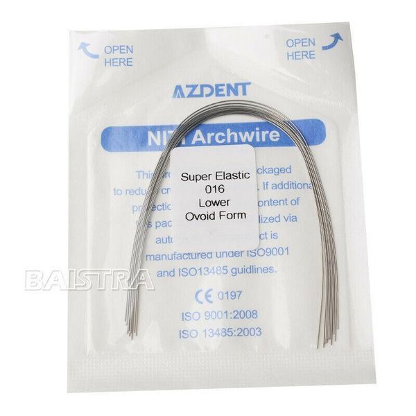Azdent SE NiTi 0.016" низ &mdash; ортодонтичні дуги, Ovoid Form, 10 шт/уп. Niti-016-lower фото