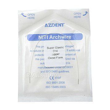Дуги Azdent SE Niti white, 014, верх, 1шт/уп. Ovoid Form Niti-014-up white ovoid фото