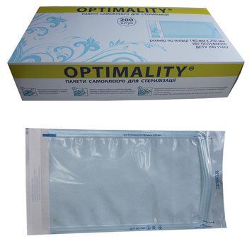 OPTIMALITY 90 &times; 230 мм &mdash; самоклеючі пакети для стерилізації, 200 шт OPTIMALITY 55х200 фото