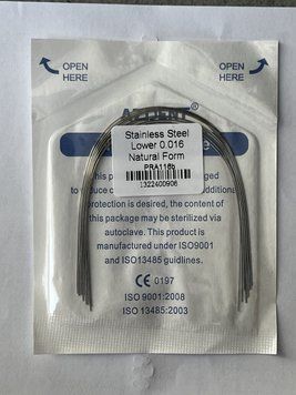 Дуги Azdent Stainless Steel (SS), 016, низ, 10шт/уп. Natural Form SS-016-lower natural фото